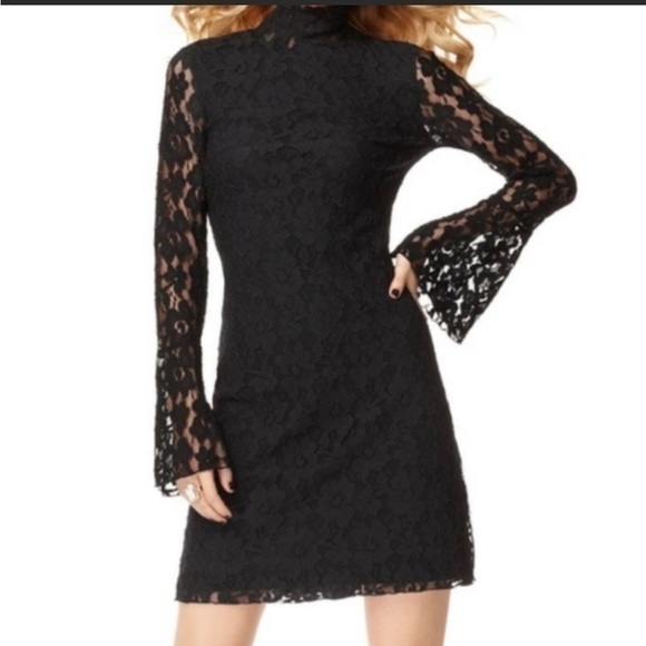 INC International Concepts Dresses & Skirts - INC International Lace Long Sleeve High Neck Bell Sleeve Dress Size Small